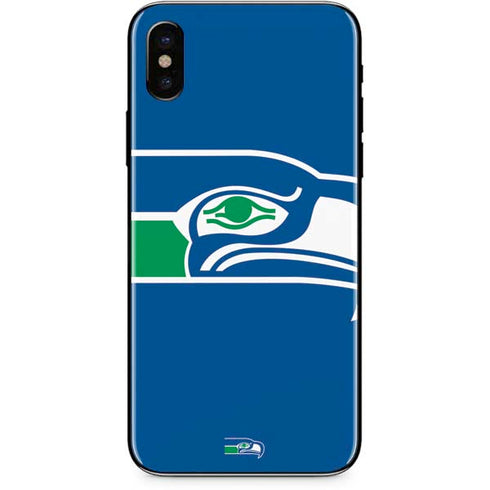 NFL Seattle Seahawks Retro Logo iPhone XS Skin
