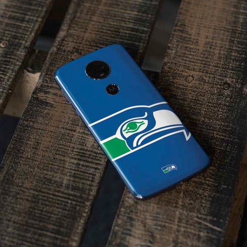 NFL Seattle Seahawks Retro Logo Moto E5 Plus Skin