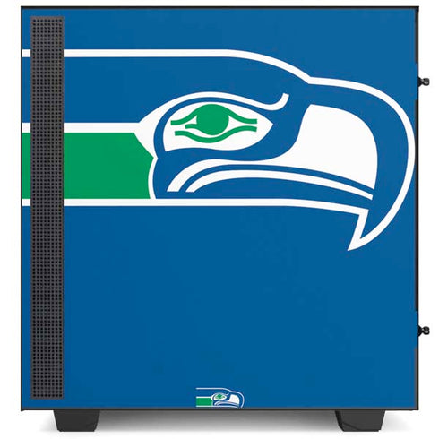 NFL Seattle Seahawks Retro Logo NZXT H510 Compact ATX Mid-Tower Case Skin