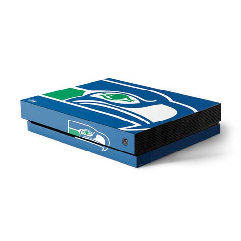 NFL Seattle Seahawks Retro Logo Xbox One X Console Skin