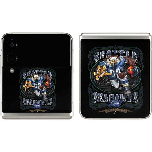 Liquid Blue NFL Seattle Seahawks Running Back Galaxy Z Flip3 5G Skin