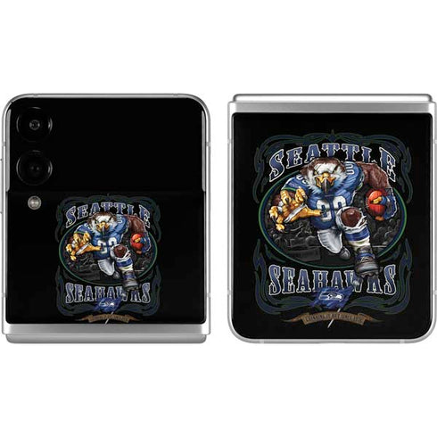 Liquid Blue NFL Seattle Seahawks Running Back Galaxy Z Flip4 5G Skin