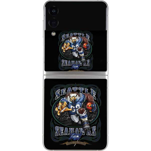 Liquid Blue NFL Seattle Seahawks Running Back Galaxy Z Flip4 5G Skin