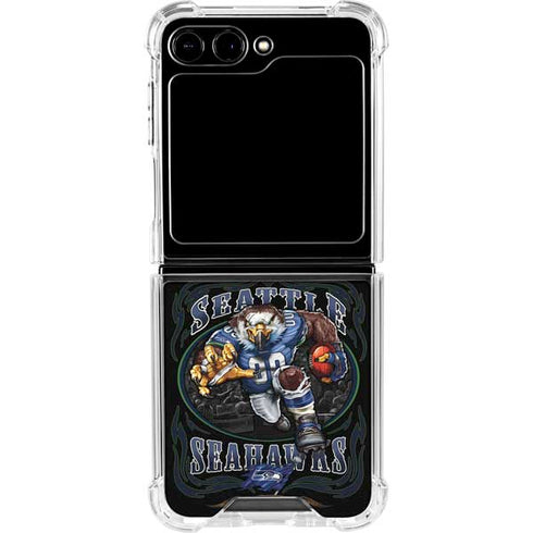Liquid Blue NFL Seattle Seahawks Running Back Galaxy Z Flip5 5G Clear Case