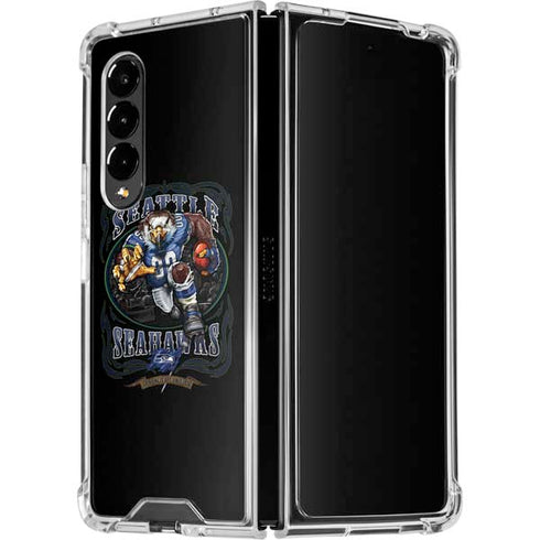 Liquid Blue NFL Seattle Seahawks Running Back Galaxy Z Fold4 5G Clear Case