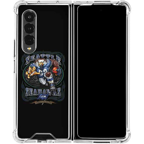 Liquid Blue NFL Seattle Seahawks Running Back Galaxy Z Fold4 5G Clear Case