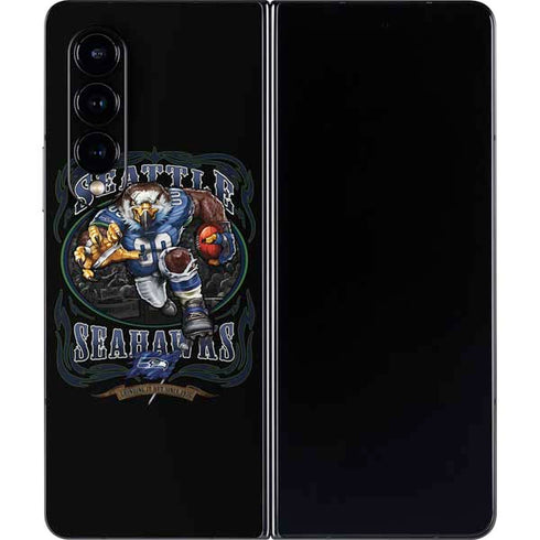 Liquid Blue NFL Seattle Seahawks Running Back Galaxy Z Fold4 5G Skin