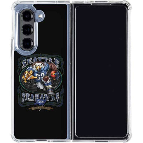 Liquid Blue NFL Seattle Seahawks Running Back Galaxy Z Fold5 5G Clear Case