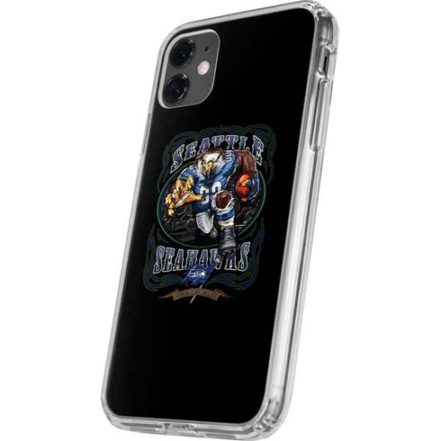 Liquid Blue NFL Seattle Seahawks Running Back iPhone 11 Clear Case