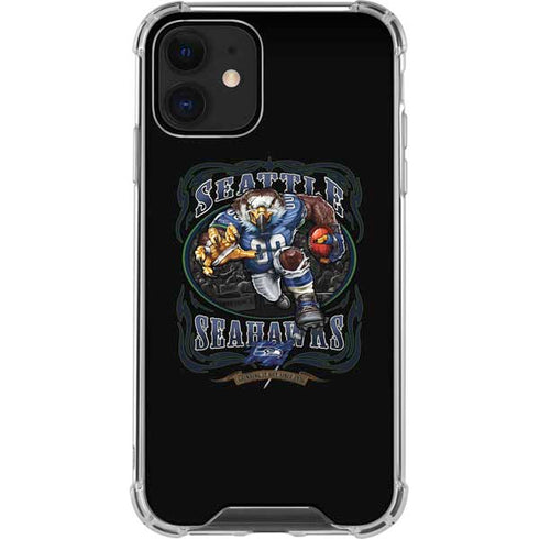 Liquid Blue NFL Seattle Seahawks Running Back iPhone 12 Mini Clear Case
