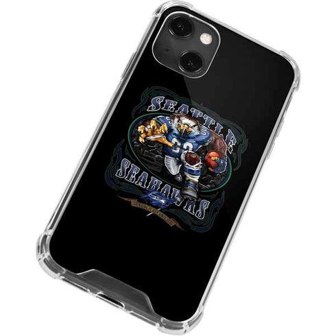 Liquid Blue NFL Seattle Seahawks Running Back iPhone 13 Mini Clear Case