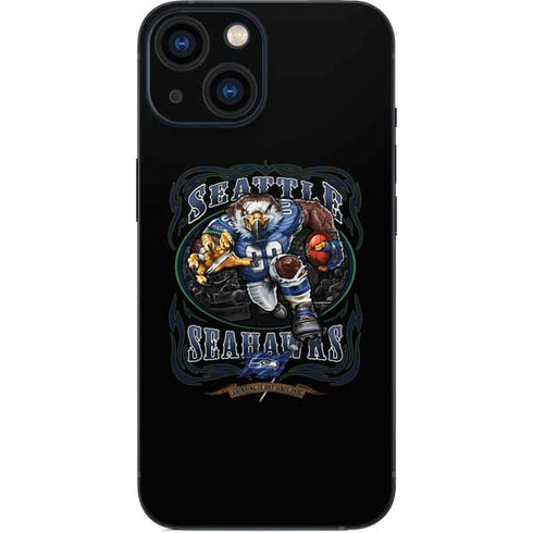 Liquid Blue NFL Seattle Seahawks Running Back iPhone 13 Mini Skin