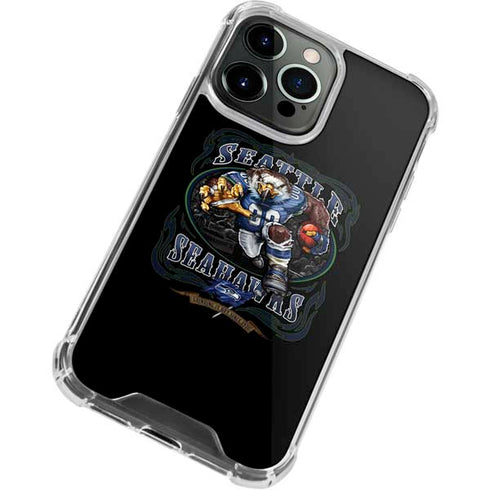 Liquid Blue NFL Seattle Seahawks Running Back iPhone 13 Pro Clear Case