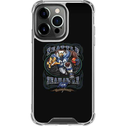 Liquid Blue NFL Seattle Seahawks Running Back iPhone 13 Pro Clear Case
