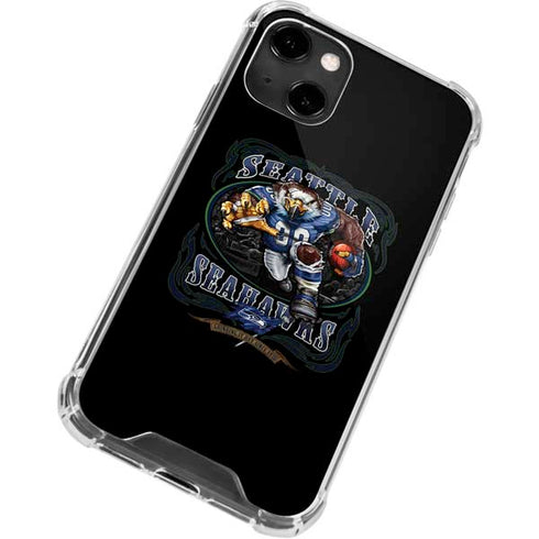 Liquid Blue NFL Seattle Seahawks Running Back iPhone 14 Clear Case