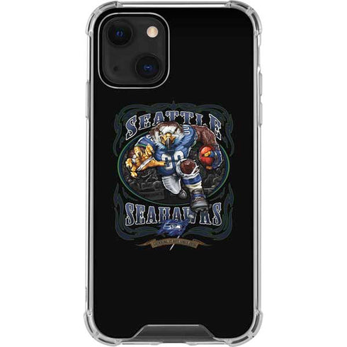 Liquid Blue NFL Seattle Seahawks Running Back iPhone 14 Plus Clear Case