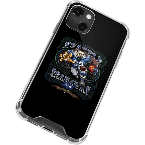 Liquid Blue NFL Seattle Seahawks Running Back iPhone 14 Plus Clear Case