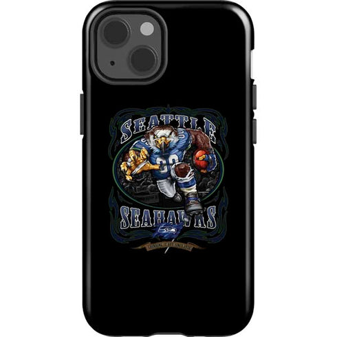 Liquid Blue NFL Seattle Seahawks Running Back iPhone 15 Impact Case