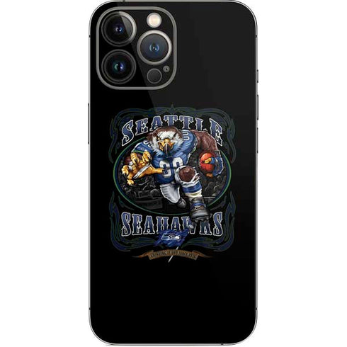 Liquid Blue NFL Seattle Seahawks Running Back iPhone 14 Pro Max Skin