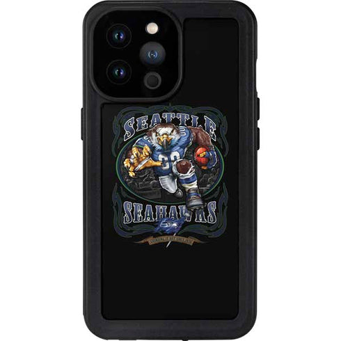 Liquid Blue NFL Seattle Seahawks Running Back iPhone 14 Pro Max Waterproof Case