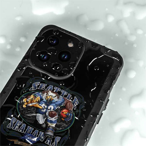 Liquid Blue NFL Seattle Seahawks Running Back iPhone 14 Pro Max Waterproof Case