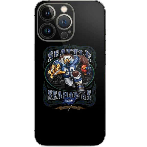 Liquid Blue NFL Seattle Seahawks Running Back iPhone 14 Pro Skin