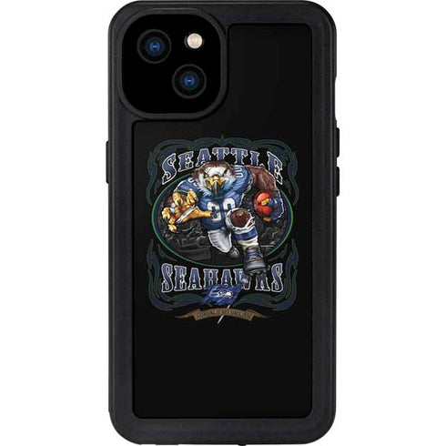 Liquid Blue NFL Seattle Seahawks Running Back iPhone 15 Plus Waterproof Case