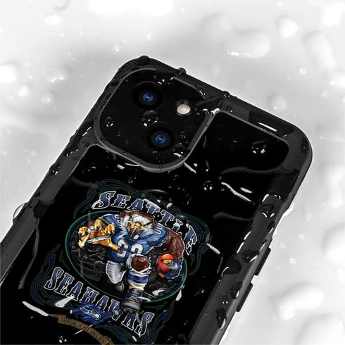 Liquid Blue NFL Seattle Seahawks Running Back iPhone 15 Plus Waterproof Case