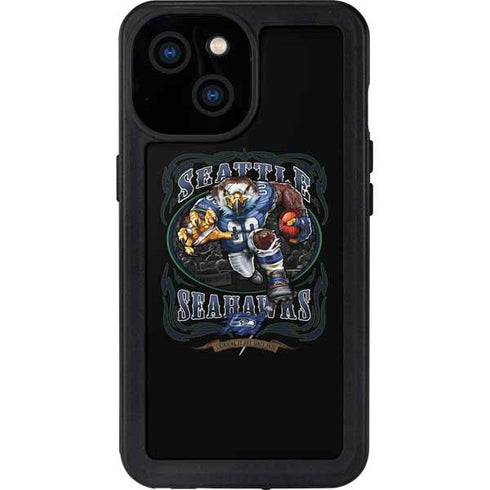 Liquid Blue NFL Seattle Seahawks Running Back iPhone 15 Waterproof Case