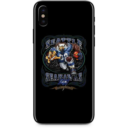 Liquid Blue NFL Seattle Seahawks Running Back iPhone XS Skin