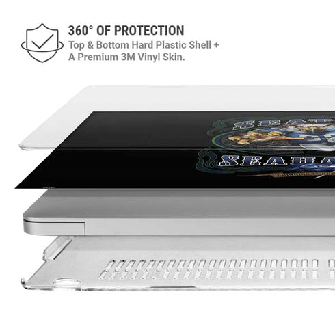 Liquid Blue NFL Seattle Seahawks Running Back MacBook Pro 13in (2020) Case plus Skin