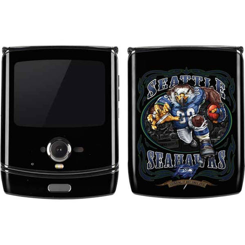 Liquid Blue NFL Seattle Seahawks Running Back Motorola RAZR Skin