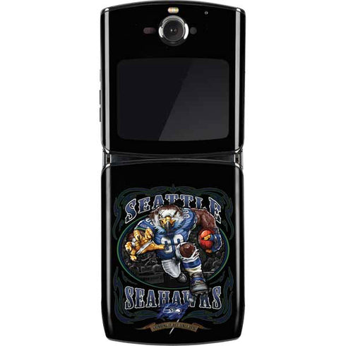Liquid Blue NFL Seattle Seahawks Running Back Motorola RAZR Skin
