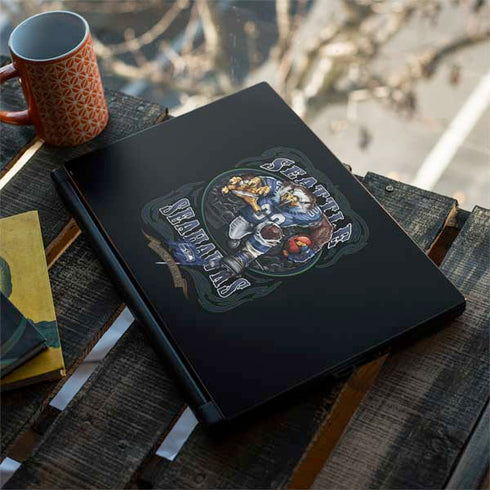Liquid Blue NFL Seattle Seahawks Running Back MSI GS65 Stealth Laptop Skin