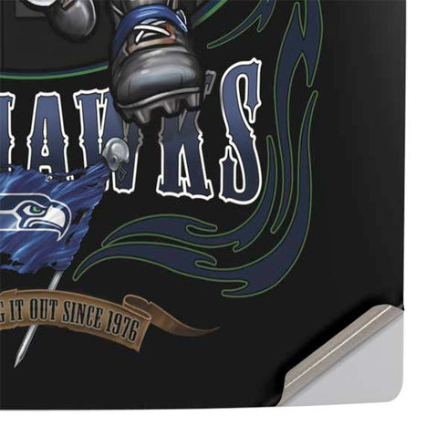 Liquid Blue NFL Seattle Seahawks Running Back PS5 Console Skin