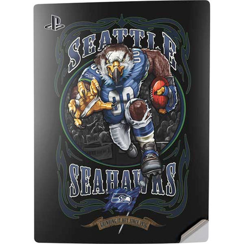 Liquid Blue NFL Seattle Seahawks Running Back PS5 Digital Edition Console Skin