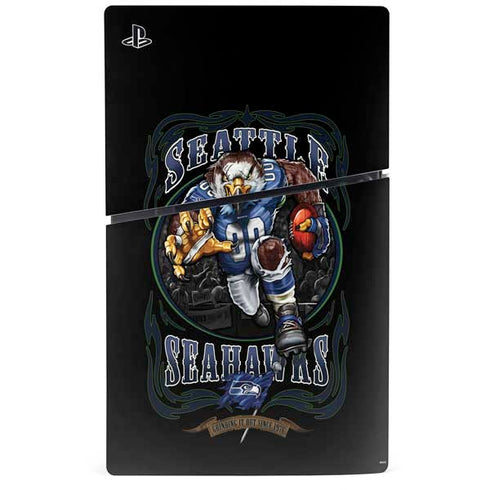 Liquid Blue NFL Seattle Seahawks Running Back PS5 Slim Disk Console Skin