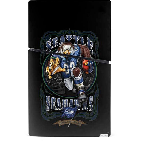 Liquid Blue NFL Seattle Seahawks Running Back PS5 Slim Digital Edition Console Skin