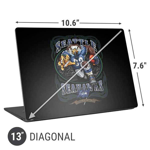 Liquid Blue NFL Seattle Seahawks Running Back Universal Laptop 13in (10.6 x 7.6in) Skin