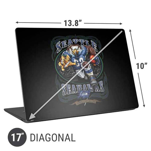 Liquid Blue NFL Seattle Seahawks Running Back Universal Laptop 17in (13.8 x 10in) Skin