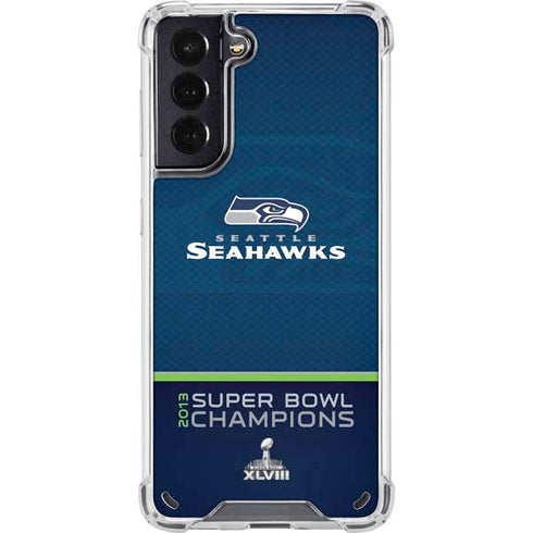 NFL Seattle Seahawks Super Bowl XLVIII Galaxy S21 5G Clear Case