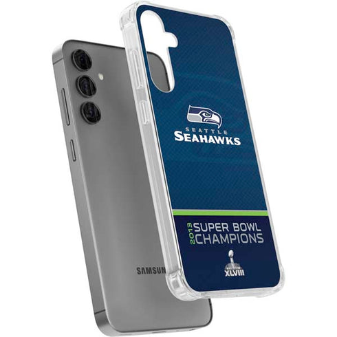 NFL Seattle Seahawks Super Bowl XLVIII Galaxy S24 Plus Clear Case