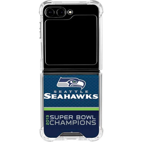NFL Seattle Seahawks Super Bowl XLVIII Galaxy Z Flip5 5G Clear Case