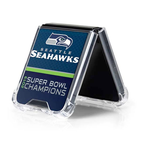 NFL Seattle Seahawks Super Bowl XLVIII Galaxy Z Flip5 5G Clear Case