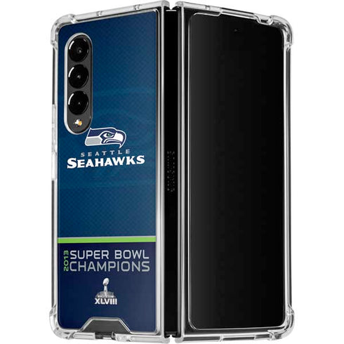 NFL Seattle Seahawks Super Bowl XLVIII Galaxy Z Fold4 5G Clear Case