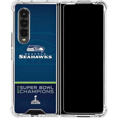 NFL Seattle Seahawks Super Bowl XLVIII Galaxy Z Fold4 5G Clear Case