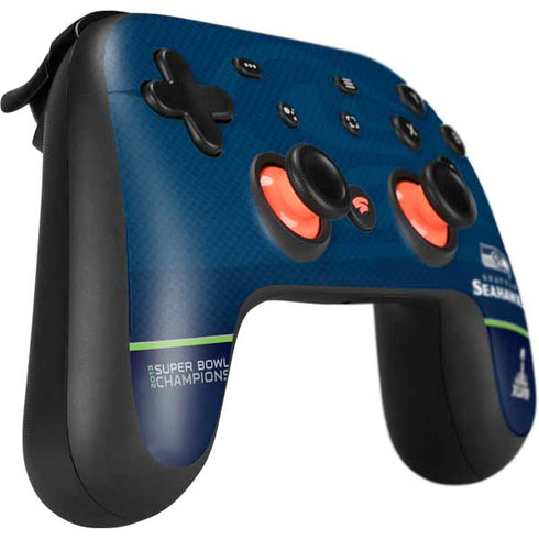 NFL Seattle Seahawks Super Bowl XLVIII Google Stadia Controller Skin