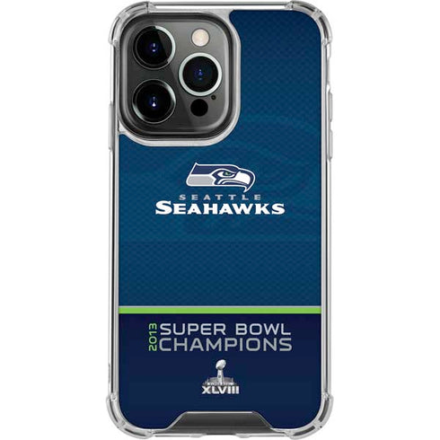 NFL Seattle Seahawks Super Bowl XLVIII iPhone 13 Pro Clear Case