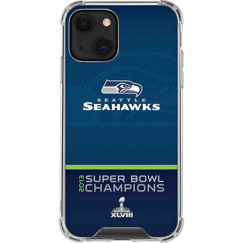 NFL Seattle Seahawks Super Bowl XLVIII iPhone 14 Plus Clear Case