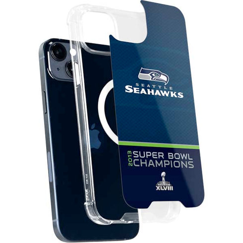 NFL Seattle Seahawks Super Bowl XLVIII iPhone 14 Plus MagSafe Case